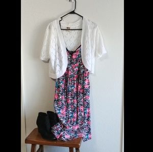 Floral Zebra Print Torrid Skater Dress